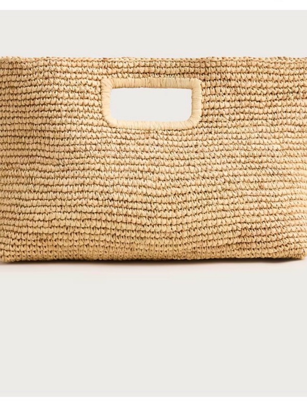 NWT JCrew handwoven raffia Rectangular Clutch Bag in Natural ✨sold out✨